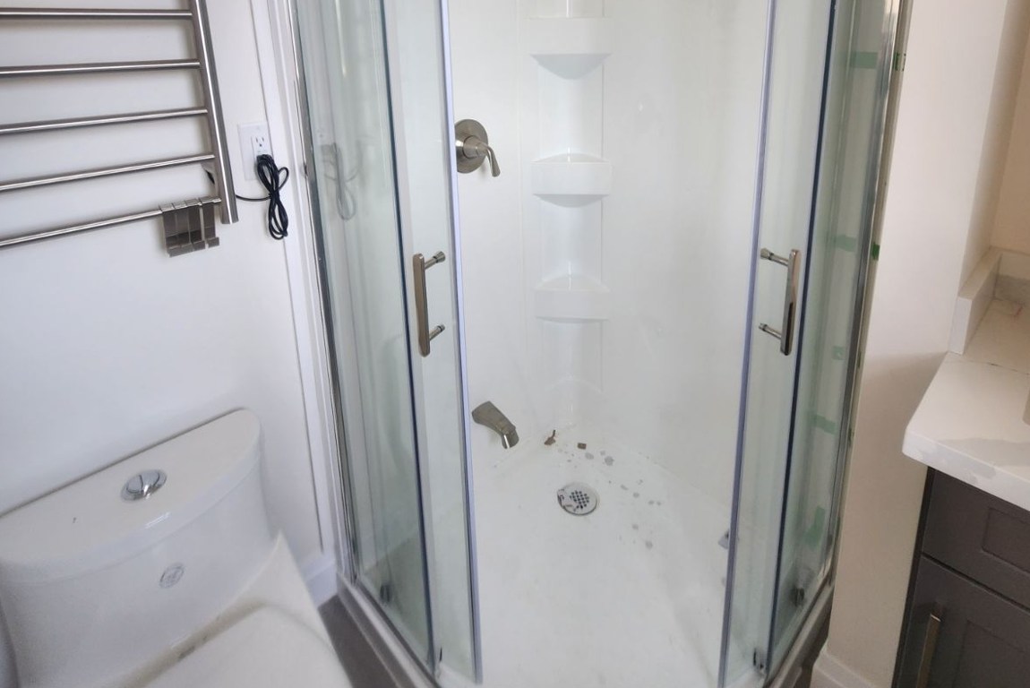 Shower Stall And Toilet